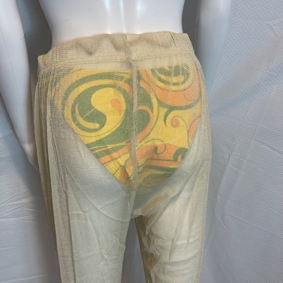 Tinibikini swimwear Summer Nights Coverup Pants Gold Size Large RefFNB - Picture 8 of 10